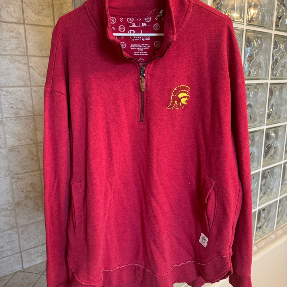 Pressbox XL women’s Trojans USC Red Half-Zip Sweater